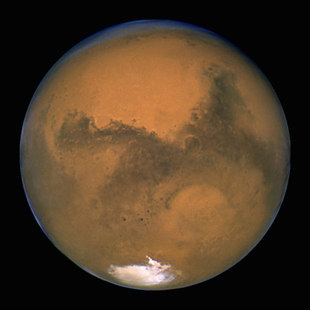 Kính viễn vọng Không gian Hubble của NASA đã chụp được bức ảnh này về Sao Hỏa khi nó đang tiến gần Trái đất nhất trong 60.000 năm!